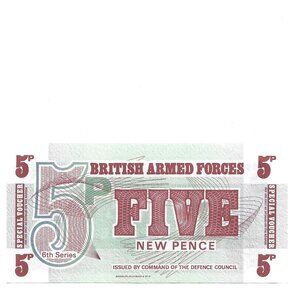 British Armed Forces 5 New Pence Special Voucher [b1]